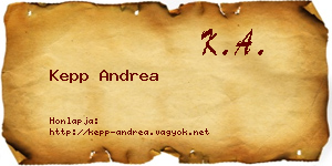 Kepp Andrea névjegykártya
